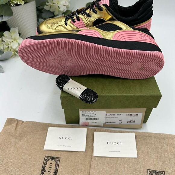 Women’s Gucci basket low top leather sneakers, size 40 made in Italy - Picture 9 of 11